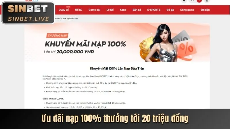 Hoàn trả và thưởng nạp lại cho cá cược thể thao